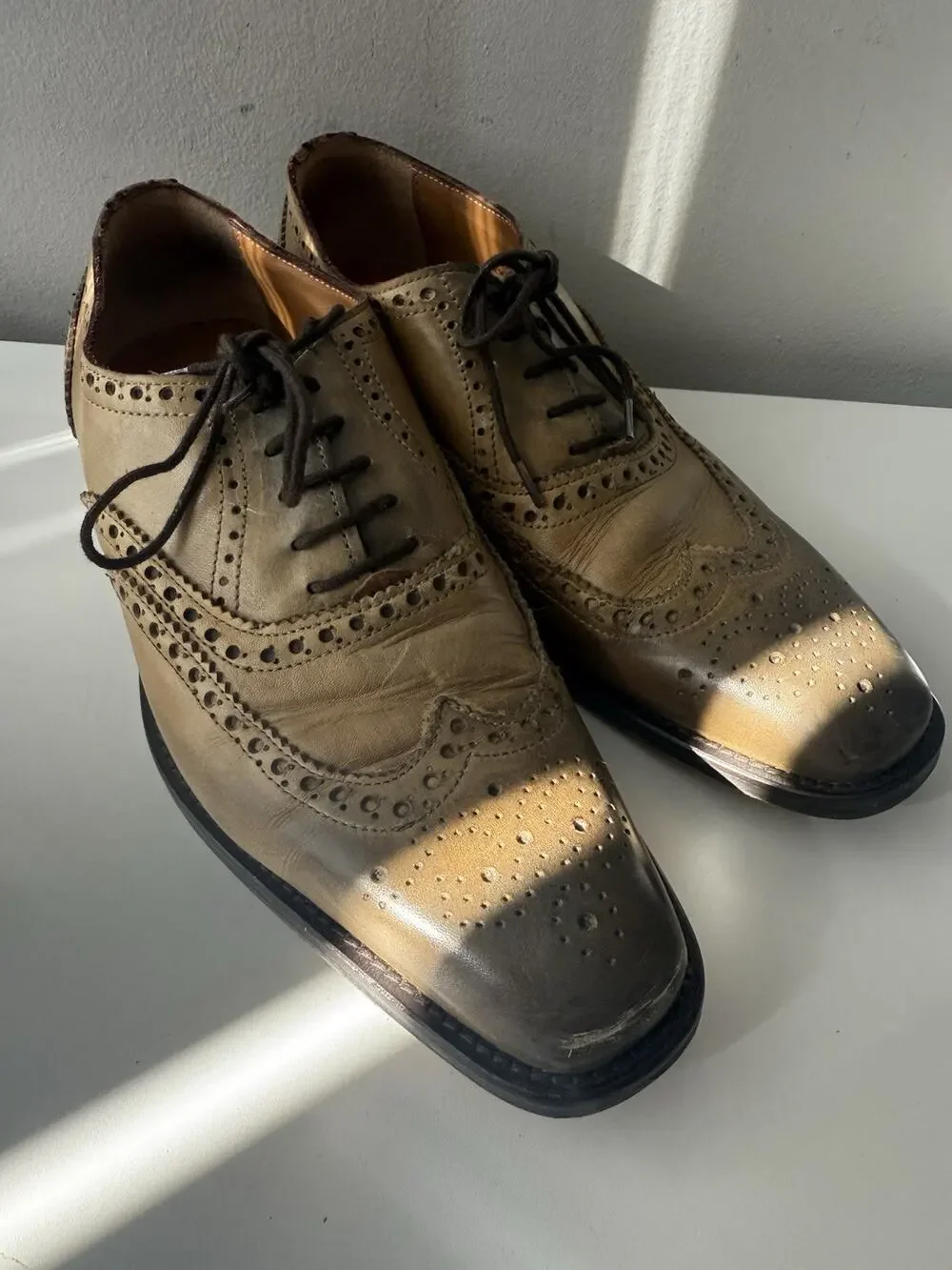 Florsheim Royal Imperial Wingtip Brogue Shoes | Made in Italy | Leather | EU 41